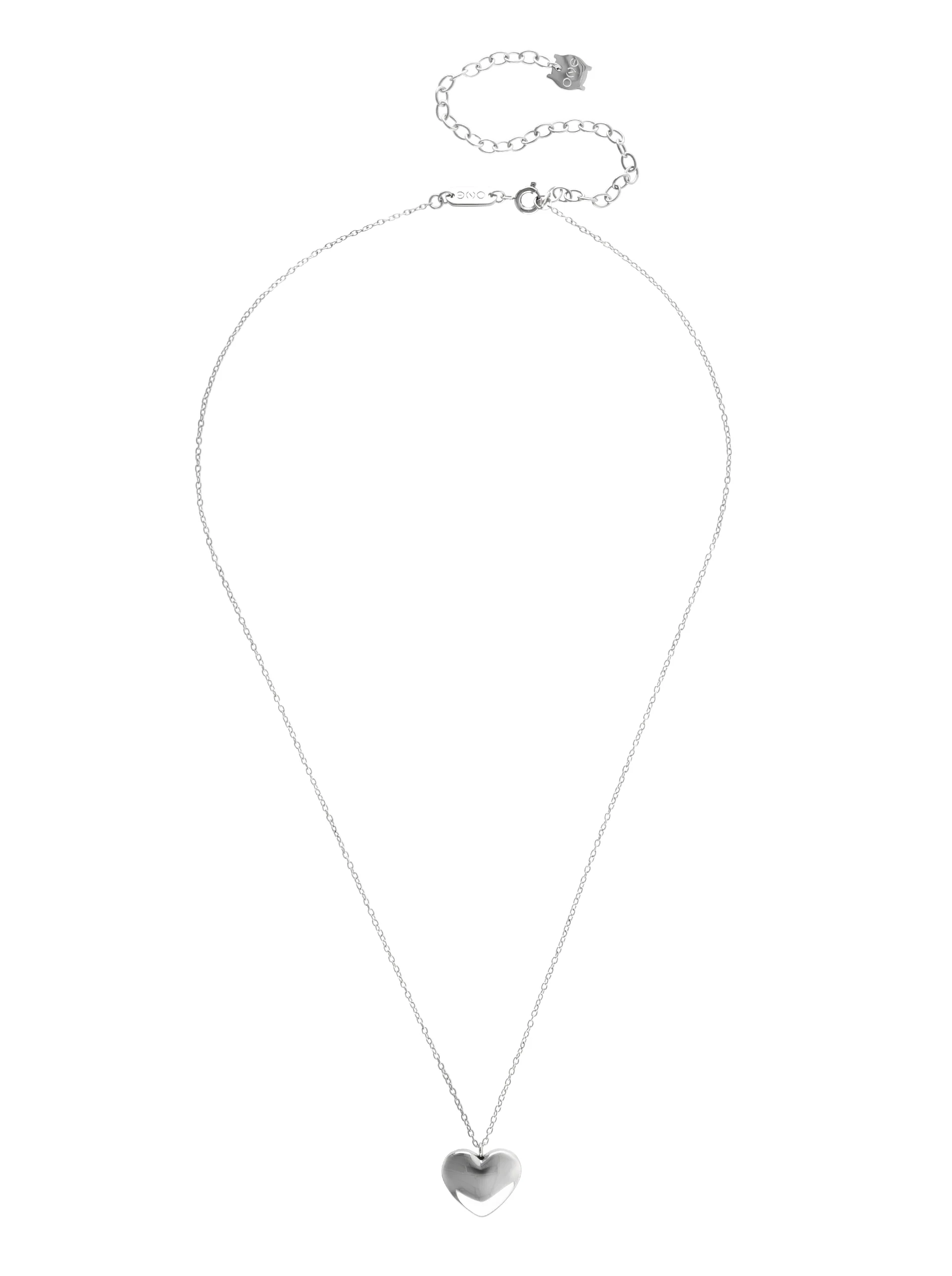 Colar One Neckmess Heart Big Silver - Image 5