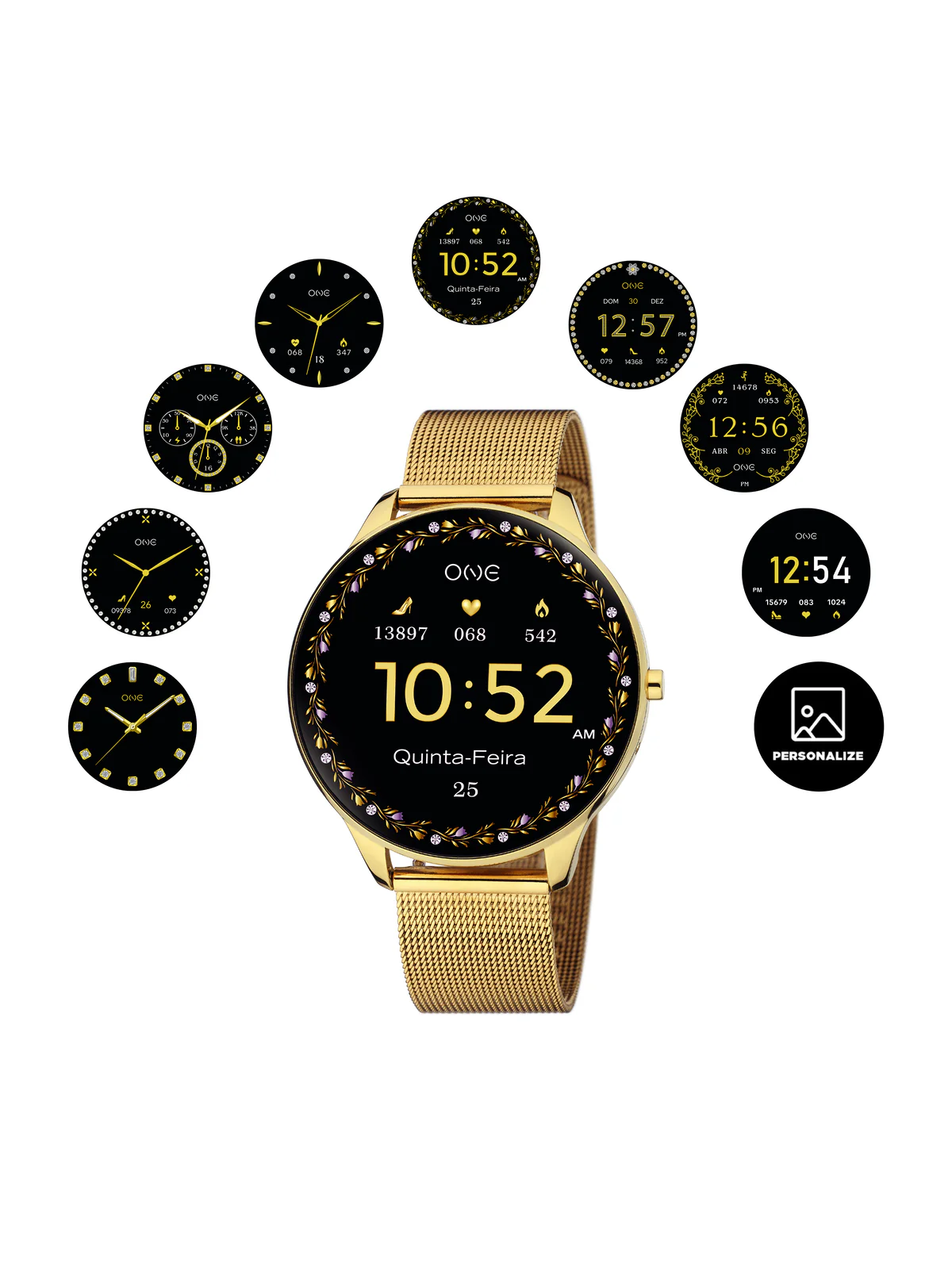 Smartwatch One Slim Gold Mesh - Image 3